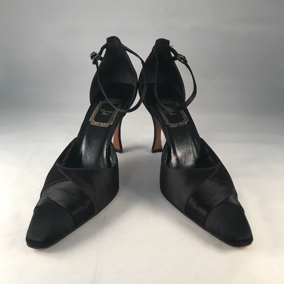 Dior Silk/Satin Rhinestone Heels- Size 8 - Picture 8 of 8